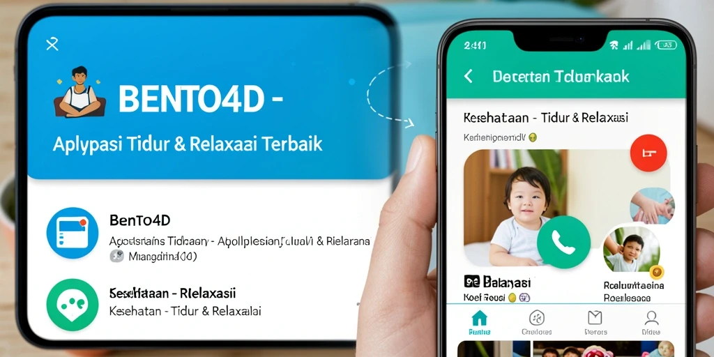 Antarmuka utama BENTO4D yang intuitif untuk Tidur & Relaksasi.