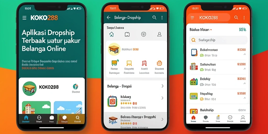 Antarmuka KOKO288 yang intuitif dan mudah digunakan untuk Dropship.