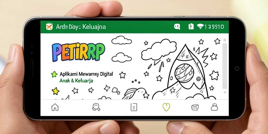 Tampilan antarmuka PETIRRP yang menarik dan ramah anak.