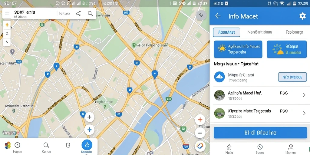 Antarmuka pengguna SD107 yang informatif dan sederhana untuk Info Macet.
