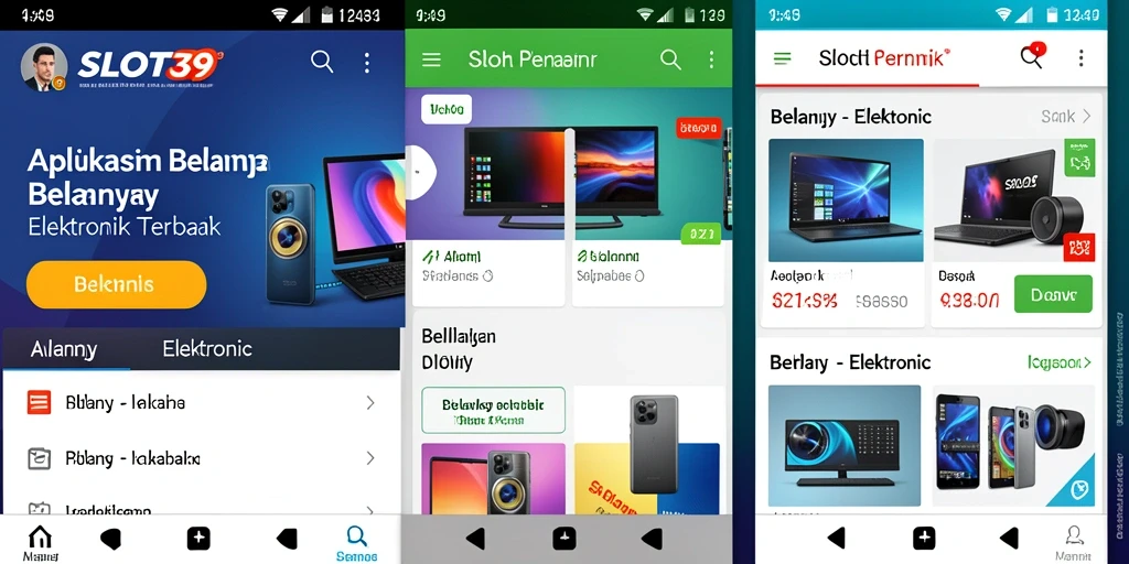 Tampilan antarmuka SLOT39 yang modern dan fungsional untuk belanja elektronik.