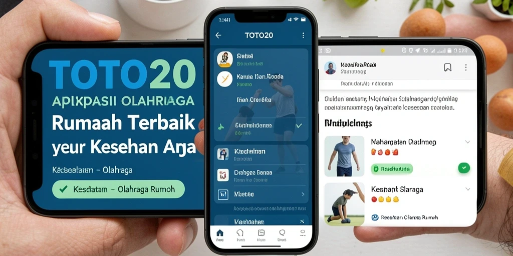 Antarmuka aplikasi TOTO20 yang user-friendly untuk olahraga rumah.