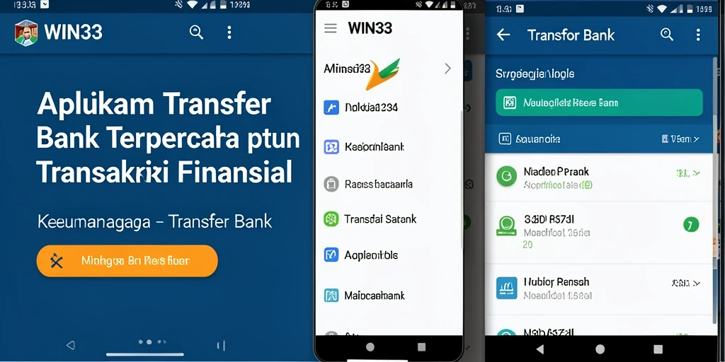 Antarmuka WIN33 yang sederhana dan mudah digunakan untuk Transfer Bank.